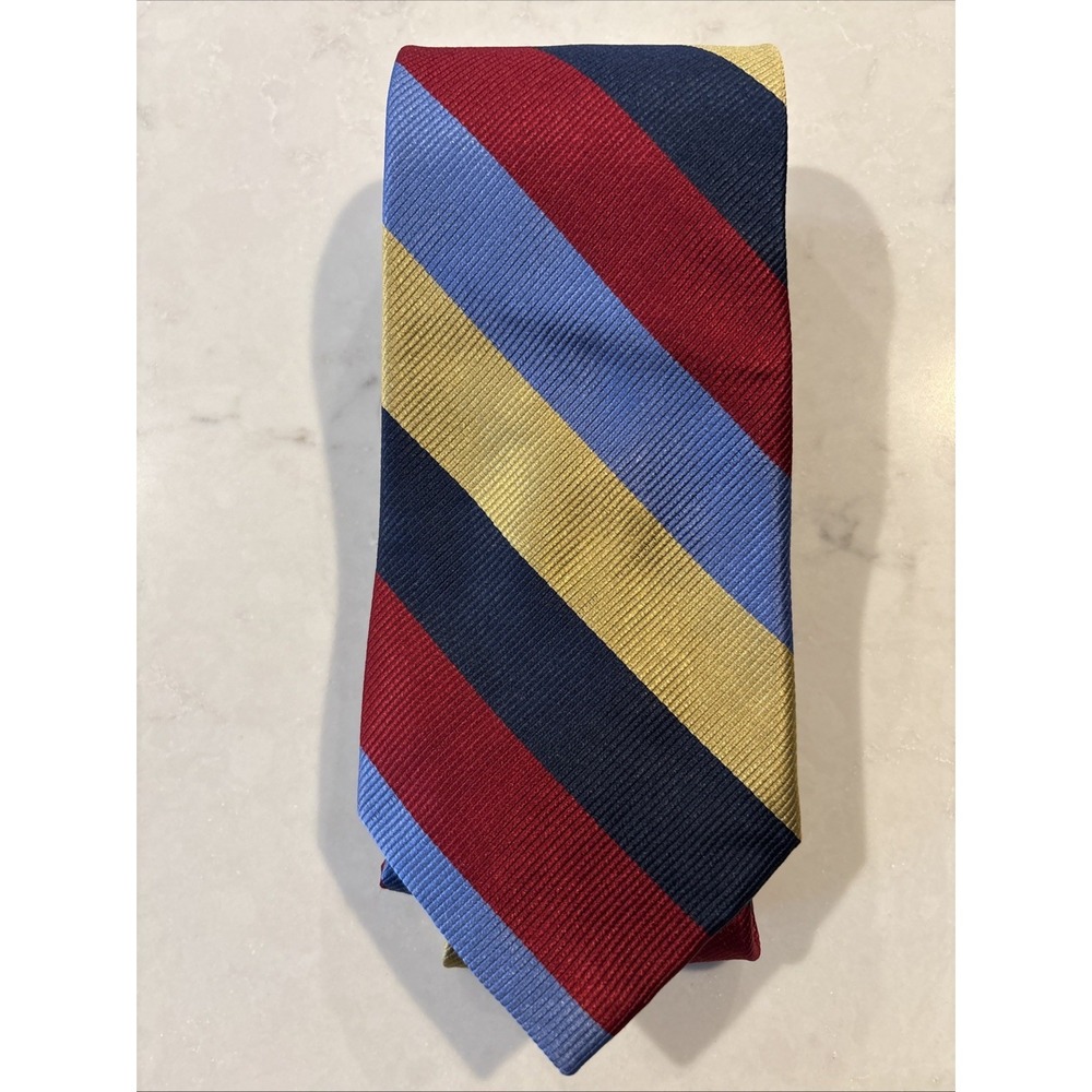 Vintage Cape Cod Neckwear Mens 56x3" 4 Color Silk Repp Tie Preppy Navy Gold Red